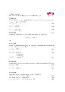 7. ¨Ubungsblatt Mathematik A für Elektrotechnik WS 2014/15 19