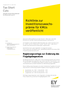 Richtlinie zur Investitionszuwachs- prämie für KMUs veröffentlicht