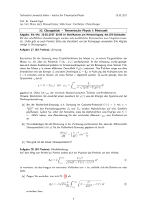 10. Übungsblatt – Theoretische Physik I: Mechanik