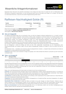 Raiffeisen-Nachhaltigkeit-Solide (R) - Raiffeisen Klimaschutz