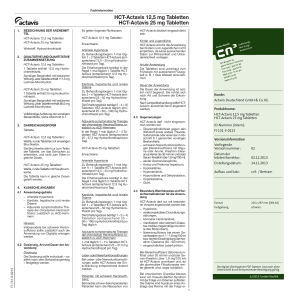HCT-Actavis 12,5 mg Tabletten HCT