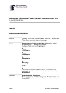 Entscheid des Kantonsgerichts Basel-Landschaft