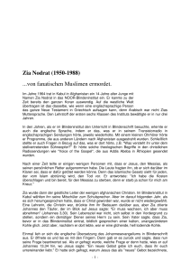 Zia Nodrat (1950-1988) ...von fanatischen Muslimen