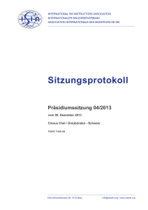 Protokoll Präsidiumssitzung - International Ski Instructors Association