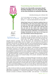 Pressemitteilung: Roses Revolution 2016 Gewalt in der