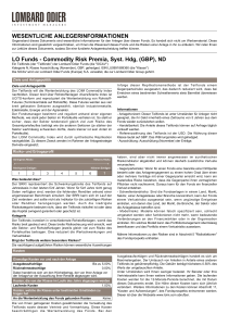 Commodity Risk Premia, Syst. Hdg, (GBP)