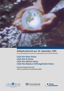 Halbjahresbericht per 30. September 2005 LIGA