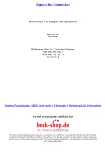 Algebra für Informatiker - ReadingSample - Beck-Shop