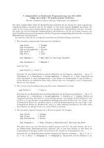 7. Aufgabenblatt zu Funktionale Programmierung vom 23.11.2010