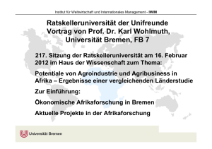 Ratskelleruniversität der Unifreunde Vortrag von Prof. Dr. Karl