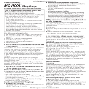 Beipackzettel MOVICOL® flüssig orange - Shop