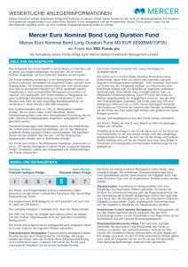 Mercer Euro Nominal Bond Long Duration Fund M3 EUR