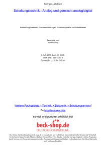 Schaltungstechnik - Analog und gemischt analog/digital - Beck-Shop