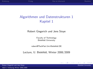 Algorithmen und Datenstrukturen 1 Kapitel 1