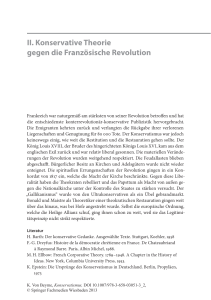 II. Konservative Theorie gegen die Französische Revolution