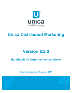 Unica Distributed Marketing Handbuch für Unternehmensanbieter