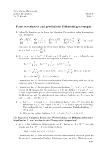 Funktionentheorie und gewöhnliche Differentialgleichungen