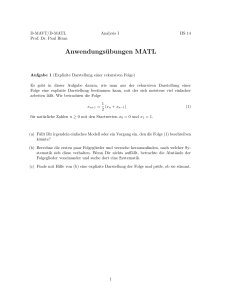 Anwendungsübungen MATL - D-MATH