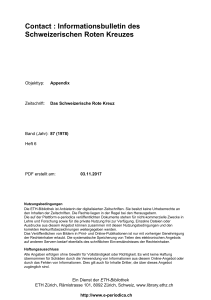 Contact : Informationsbulletin des Schweizerischen - E