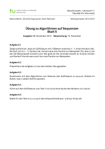 Übung zu Algorithmen auf Sequenzen Blatt 5