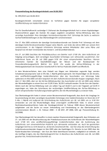 Pressemitteilung des Bundesgerichtshofs vom 04.06.2013 Nr. 095