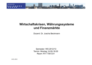 Wirtschaftskrisen, Währungssysteme und Finanzmärkte