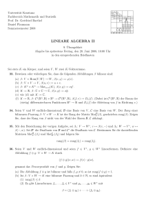 lineare algebra ii - Fachbereich Mathematik und Statistik