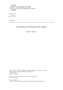 University of Zurich - Zurich Open Repository and Archive