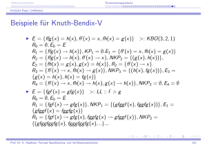 Beispiele für Knuth-Bendix-V