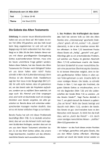 Die Gebote des Alten Testaments