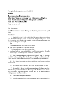 4646 c Beschluss des Kantonsrates über den