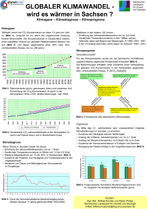 GLOBALER KLIMAWANDEL - wird es wärmer in Sachsen ?