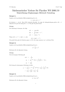 Mathematischer Vorkurs für Physiker WS 2009/10