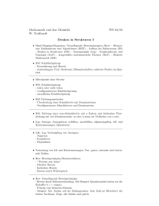 Mathematik und ihre Didaktik WS 04/05 W. Neidhardt Denken in