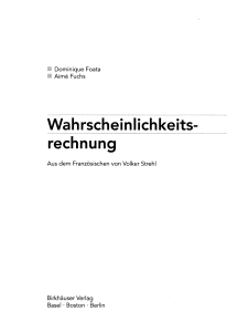 Wahrscheinlichkeits- rechnung