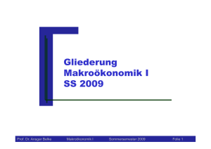 Gliederung Makroökonomik I SS 2009
