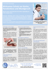 PZR Wirksamer Schutz vor Karies, Parodontose und