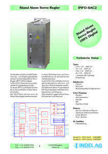 INFO-SAC2 Stand Alone Servo Regler Stand Alone Servo