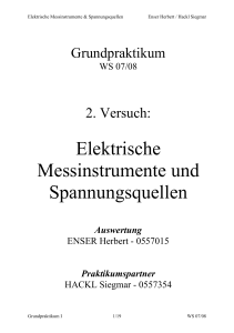 Elektrische Messinstrumente und