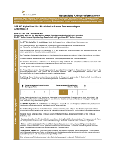 Wesentliche Anlegerinformationen