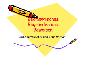 Geometrisches Begründen und Beweisen