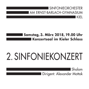 2. Sinfoniekonzert am 3. März 2018 im Kieler Schloss
