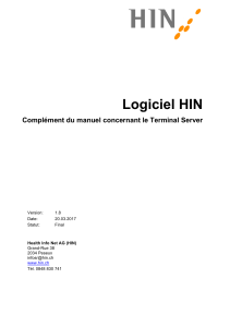 HIN Client TerminalServerModus 1.8 fr