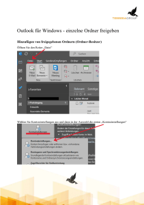 Outlook Ordnerfreigabe Anleitung für Windows
