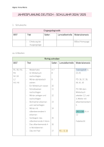 Jahresplanung D 4. Klasse zum Schulbuch "Flex und Flora 4"