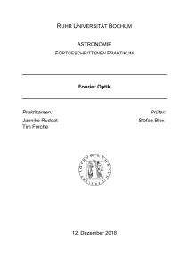 Protokoll Fourier-Optik