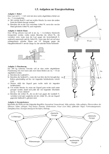 Energieerhaltung: Übungsaufgaben Physik
