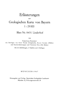 Geologische Karte Bayern: Erläuterungen Linderhof