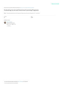 Evaluating Social & Emotional Learning Programs