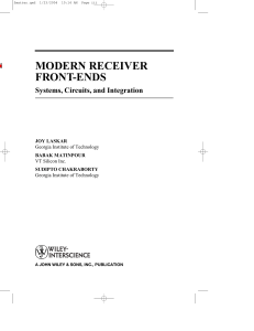 Modern Receiver Front-Ends: Systems, Circuits, and Integration